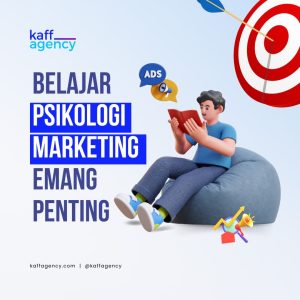 Ilustrasi penerapan psikologi marketing dengan elemen social proof, kelangkaan, dan emosi untuk strategi pemasaran yang efektif